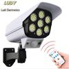 Solar-Powered Motion Sensor Security Wall Light with Remote Control for Garden and Courtyard