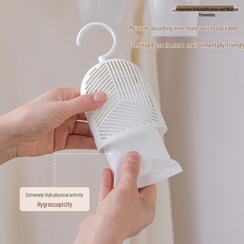 Hanging Wardrobe Dehumidifier Bag - Moisture Proof, Anti-Mold, Calcium Chloride Absorbent for Dorms and Clothes