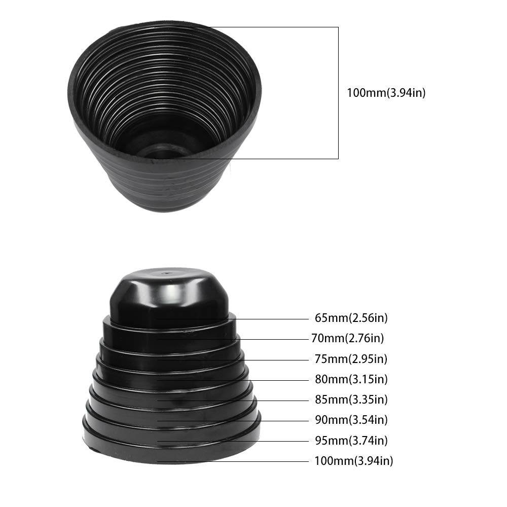 YUNPICAR Car LED Dust Cover Universal Waterproof Dustproof Cover Light Cover Rubber Cap for
