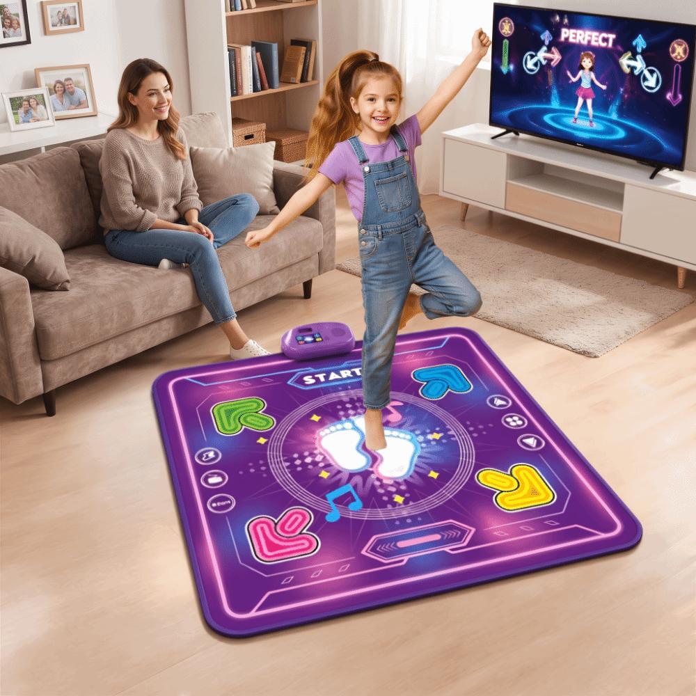 Double Players Mode Electronic Dance Mat Wireless Bluetooth Light Up Jump Mat Indoor Toy