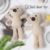 Hot! 20 Cm High Bear  Doll  Backpack  Pendant Solid Color Plush Stuffed Animal Bear Toy