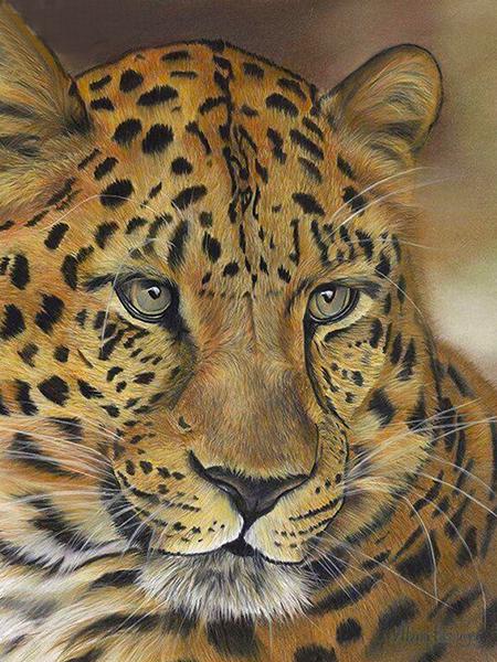 5D DIY Diamond Painting Leopard Mosaic Diamond Embroidery Full Round Drill Animal Cross Stitch Kit Home Decoration