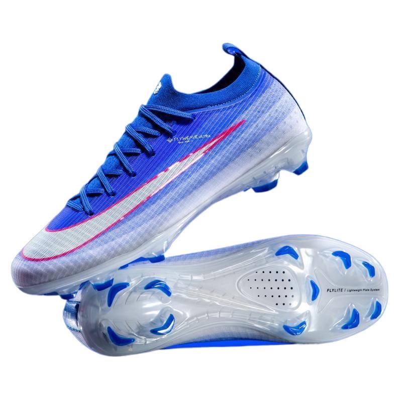 Kuaipu Tian Men's Seamless Flyknit Low-Top Football Shoes with Long and Mixed Studs