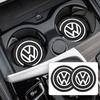 Car Coaster Mat Water Cup Pad PVC Silicone Non-Slip Pad Emblem Auto Accessories For Volkswagen VW GTI Polo Golf Passat Scirocco tik077