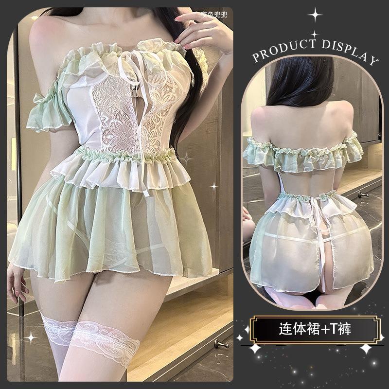 Sex Underwear Pure and Sweet Buttocks See-through Dress Sexy Pure Lust Princess Abstinence Pajamas