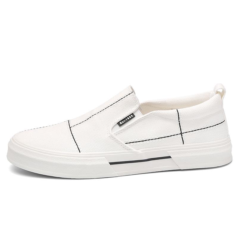 Spring Men's Trendy Slip-ons: Stylish, Comfortable, Breathable Canvas Shoes