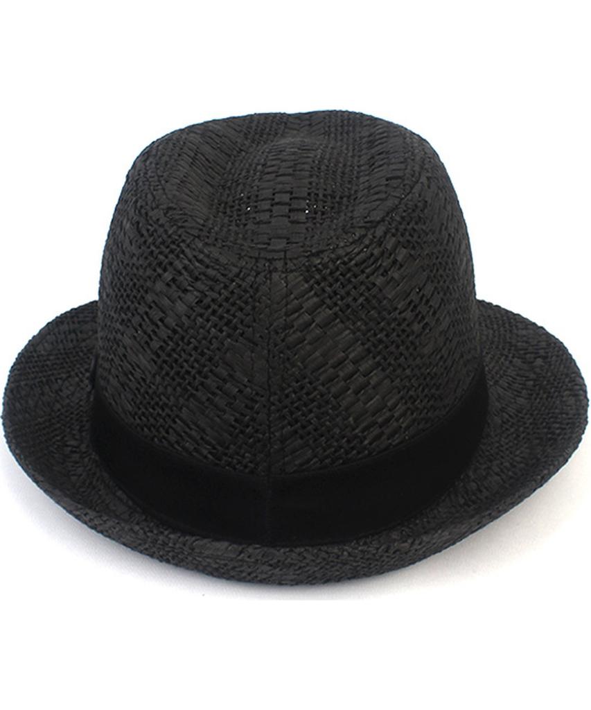 Yunibeosyeolkemiseuteuli Bu Check Black Short Fedora Summer Fedora