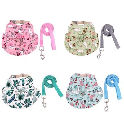 Coleira e Guia para Coelhos Colete de Passeio Controle Fácil Colete de Arnês para Animais de Estimação Pequenos Roupa de Treino para Passeio ao Ar Livre