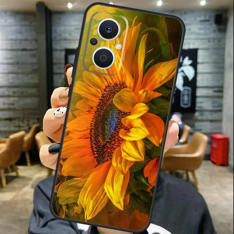 Beautiful Yellow Sunflower Case For OPPO Reno 8T 7 8 10 11 12 13 Pro 13F 12F OPPO Find X8 Pro X6 X3 X5 Lite Cover Coque