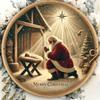 Santa Christmas Metal Wall Sign Round Holiday Home Cafe Garage Decor Gift