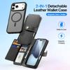 For iPhone 17 Pro Max Case DUX DUCIS Lawa Series Detachable Magnetic Cowhide Leather Cover Zipper Wallet