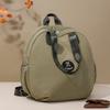Women's Backpack Round Bag Large Capacity Travel Bag Solid Color Student Schoolbag