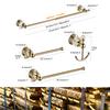 ELLEN Golden Crystal Bathroom Hardware Set Adjust Towel Rack Towel Holder Toilet Paper Holder Robe Hook EL2001G