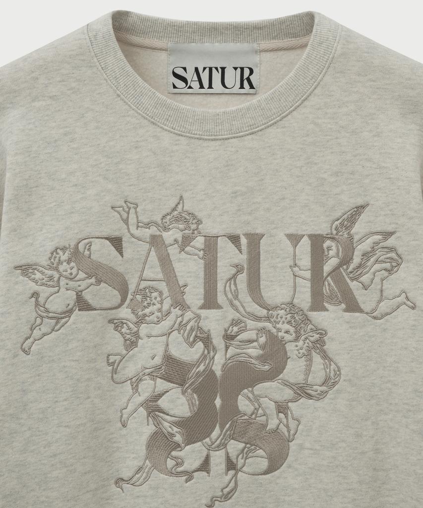 Seteo Angel Graphic Sweatshirt Melange Ivory
