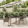 Day and Night - Day and Night 3-piece Garden Dining Set with Gray Synthetic Rattan Cushions