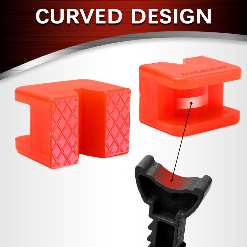 2Pcs Universal Slotted Jack Pad Adapters Car Lift Support Block with Frame Rail & Pinch Weld Protector with Anti-Slip Grip Safe