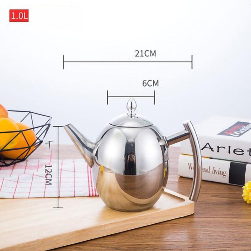 Thickened Stainless Steel Teapot with Strainer Ideal for Home Brewing Flower Tea Suitable for Induction Cooker for Cozy Teas