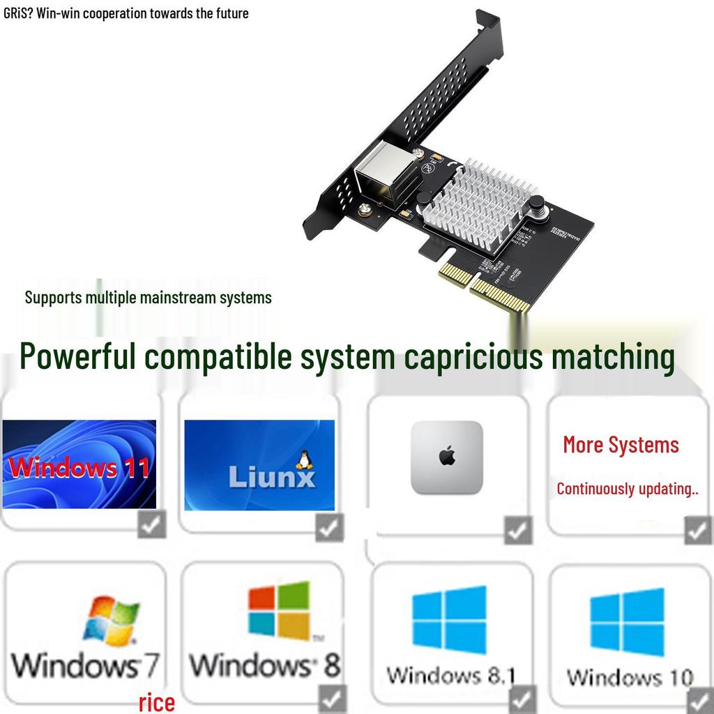 PCI-E 10G Network Card X4 with Realtek RTL8127 for Desktop RJ45.