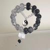 Sweet Pink Color Peach Blossom Beaded Bracelet for Women Fashion Ins Flower Tassel Chain Bangle Niche Exquisite Jewelry Gifts
