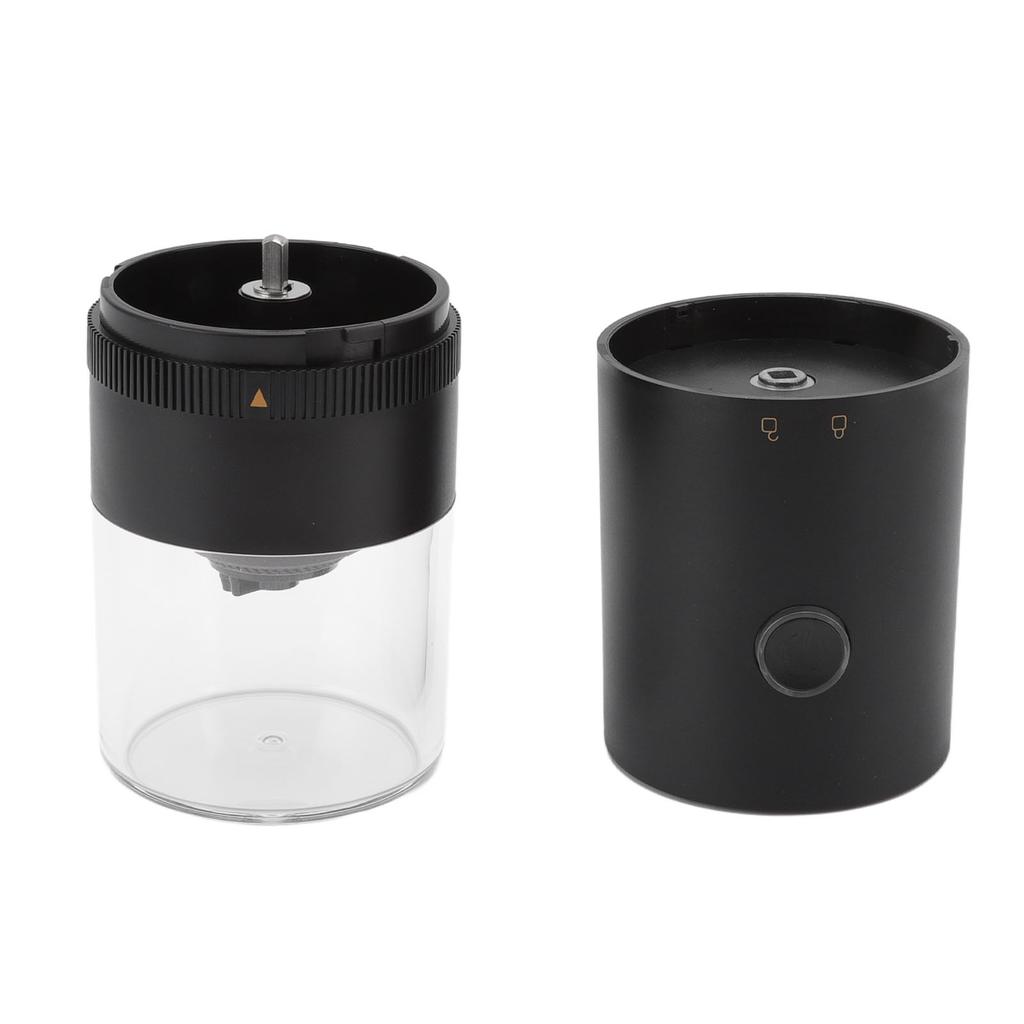 Elektrický mlýnek na kávu USB nabíjení černý Jednoduchý provoz mlýnek na kávová zrna pro domácí kempování