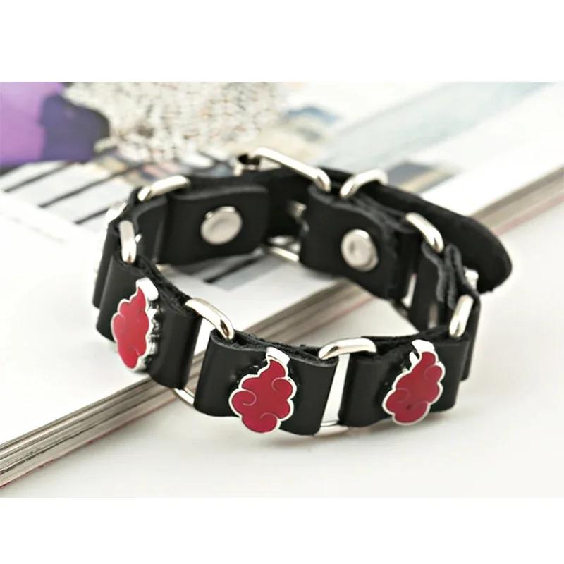 Newly Classic Japan Anime Bracelet Wooden Beads Multilayer Leather Bracelet Punk Black Wrap Wristband Accessorie