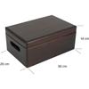Wooden Storage Box To Decorate Brown | 30 X 20 X 14 Cm | with Lid and Handles
