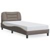 Bed Frame without Mattress  Hvar  Taupe 80x200 cm Fabric