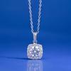 S925 Sterling Silver Moissanite Necklace Pendant Girls Fashion Versatile Round Bag Clavicle Chain