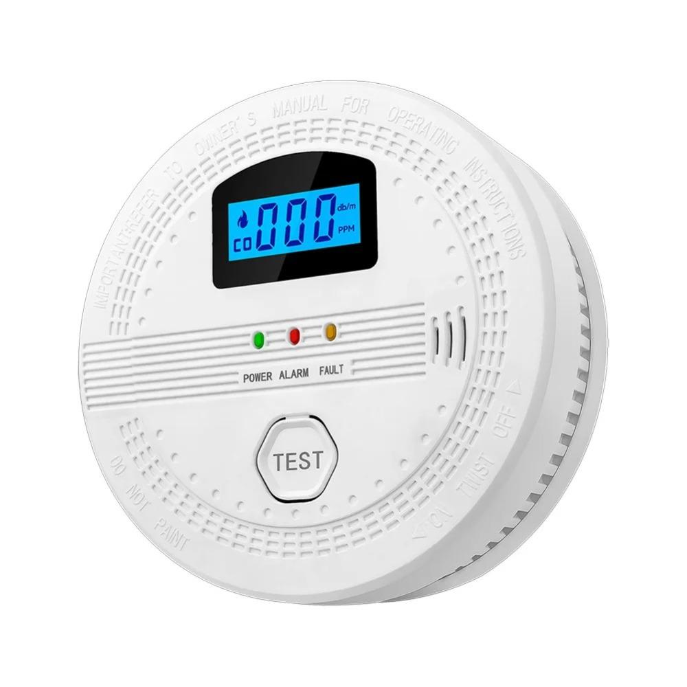 LED Indicator Fire CO Alarm LCD Digital Display CO Gas Monitor Alarm Portable CO Sensor  Home Use