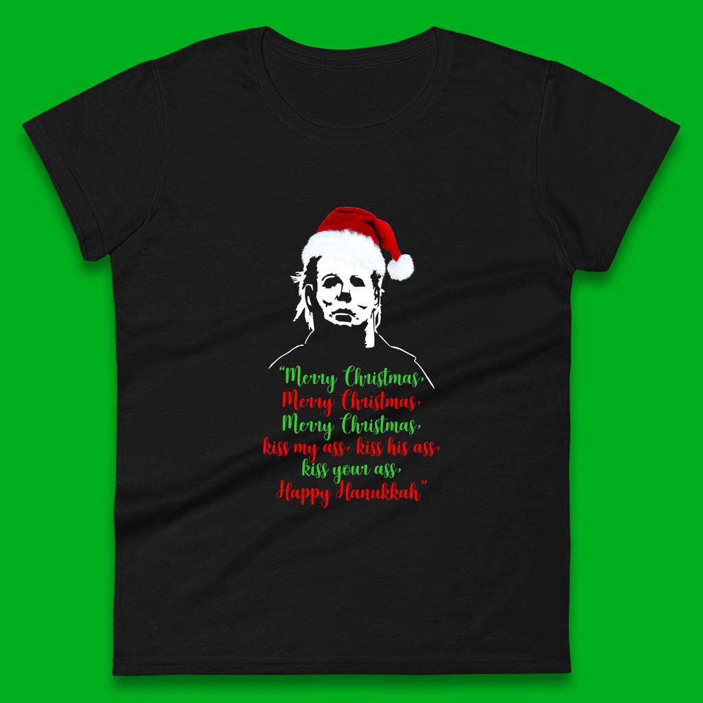 Merry Christmas Michael Myers Funny Womens T Shirt Mens Tops Tees Unisex