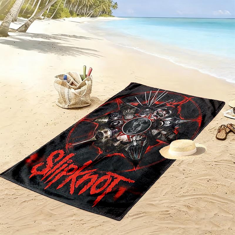 Slipknot's Dark Star Symbolism beach towel Beach towel for vacation photos Portable for travel swim Absorbent bath towel seaside printing beach towel