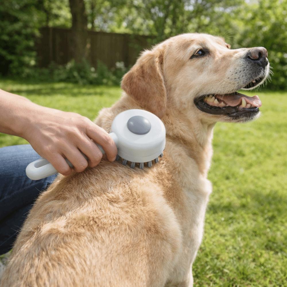 Multi-functional Pet Hair Brush Remover Silicone Soft Teeth Pet Massage Comb  Cat Grooming