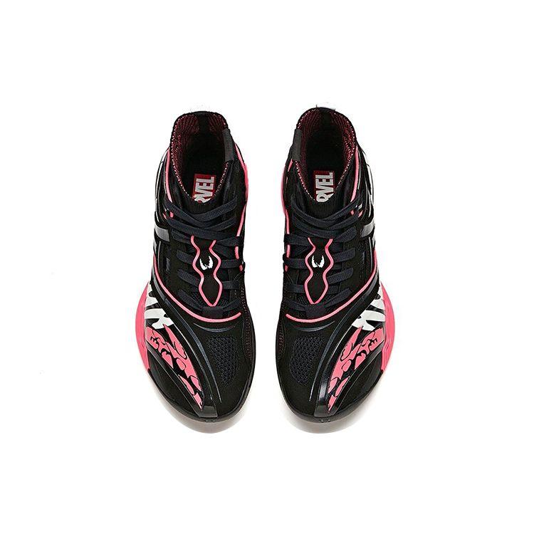 Anta Marvel X Destruction Venom KT6 Pânză Thompson Piele Sintetică Absorbție Șoc Anti-Alunecare Rezistente la Uzură Pantofi de Baschet High-Top 112041102-6
