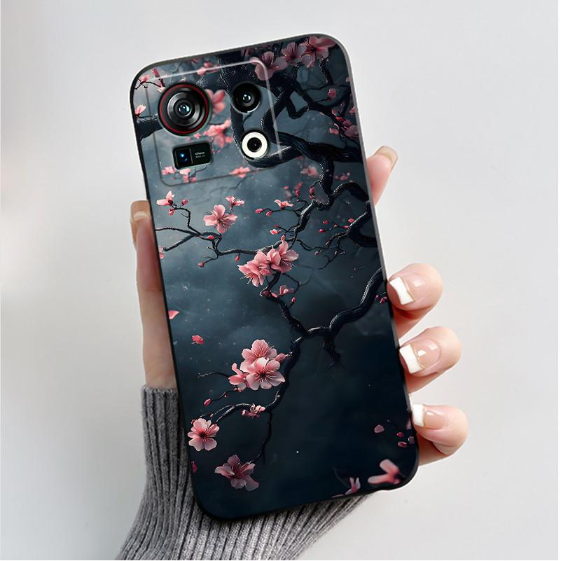 

For Nubia Z40S Pro Case Luxury Fashion Butterfly Flowers Soft Silicone Back Cover For ZTE Nubia Z40S Pro Black TPU Phone Casing ZTE nubia Z40S Pro