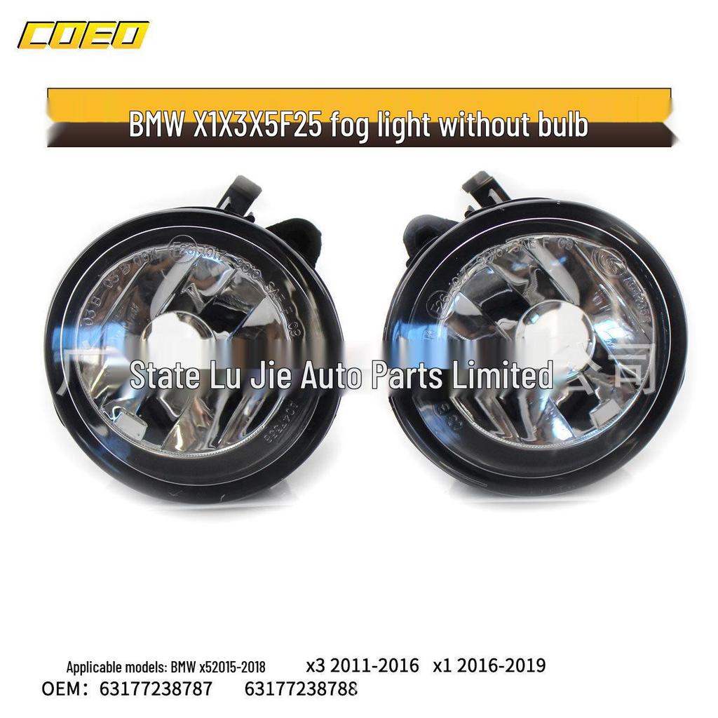 Compatible Fog Light Bar for BMW X1, X3, X5 (F25) - No Bulb Included (63177238787, 63177238788)
