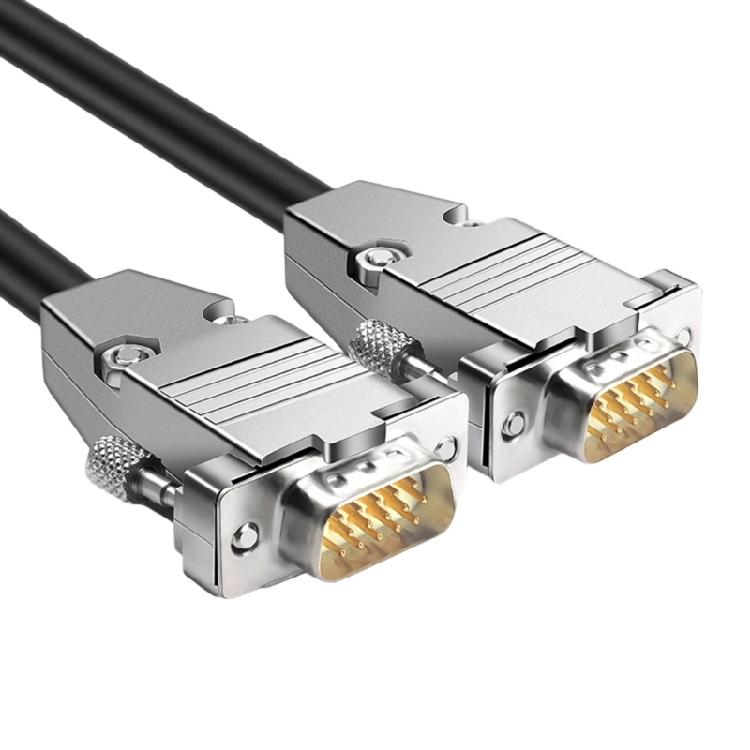 Shielded SVGA Cord 15Pin HDB15 Male/Female Ends 150cm Fast Speed Data Transmission For AV Equipment