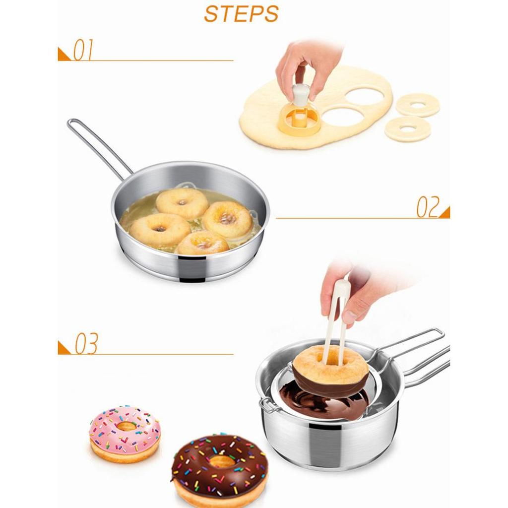 Creativo fai da te stampo per ciambelle strumenti per decorare torte dessert in plastica taglierina per pane accessori per la cottura utensili da cucina
