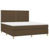 3142276 vidaXL Divan Bed with Mattress Dark Brown 180x200 Cm