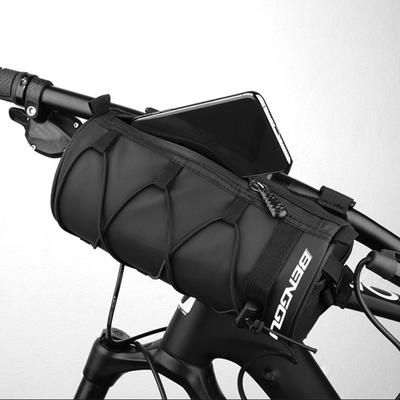 2,5 l Fahrradlenkertasche mit Reißverschluss, seitliche Netztaschen mit großem Fassungsvermögen, wasserdicht, einfache Installation, Fahrradlenker-Aufbewahrungstasche