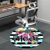 1pc Floral Mom Print Carpet for Office Non Slip, Round Carpet, Soft & Comfortable, Carpet for Office, Lightweight Round Floor Mat