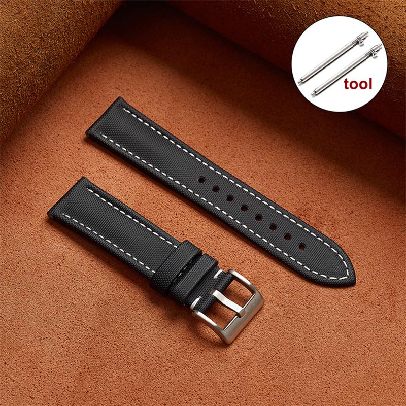 Premium Sailcloth Watch Band for Blancpain Straps 18mm 19mm 21mm 20mm 22mm Waterproof Canvas Nylon Quick Release Bracelet Belt