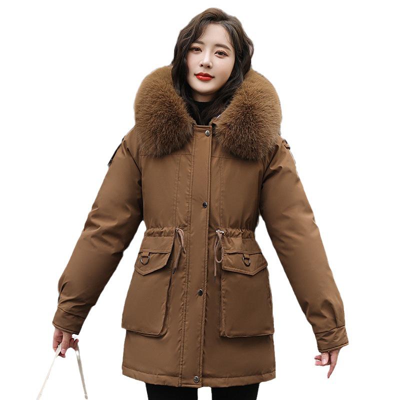 Women's Winter Parka: 3-in-1 Fleece-Lined Waist-Hugging Coat with Detachable Liner