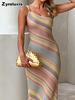 New Style Slant Shoulder Elastic Printed Slim Fit Dress - Party/Vacation Dress