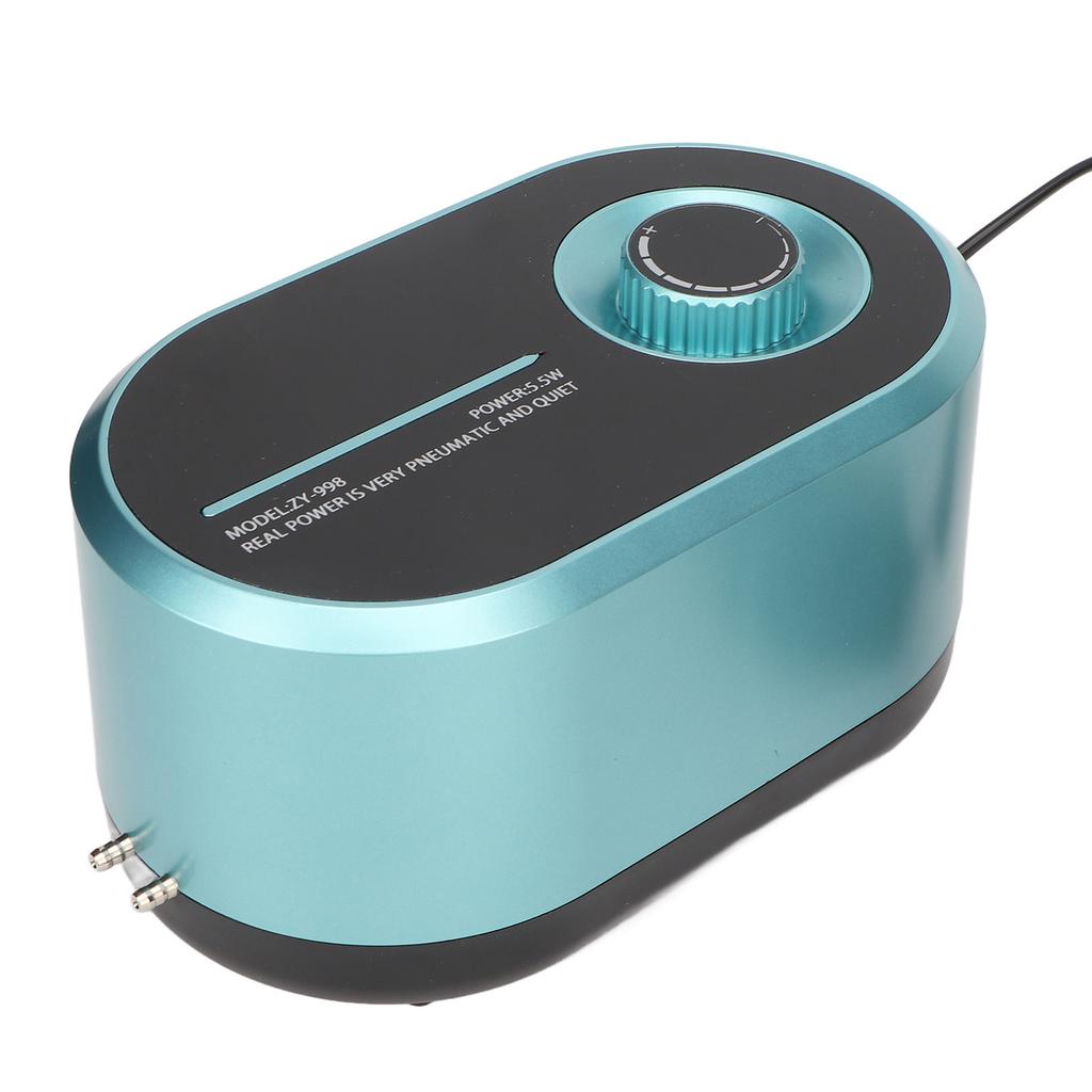 Aquarium Sauerstoffpumpe Leise Einstellbar Großes Luftvolumen Doppelter Auslass Fischbecken Luftpumpe für Fischteich