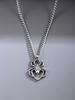 1pc Vintage Punk Style Red Gemstone Spider Pendant Metal Necklace For Men, Suitable For Parties And Daily Life
