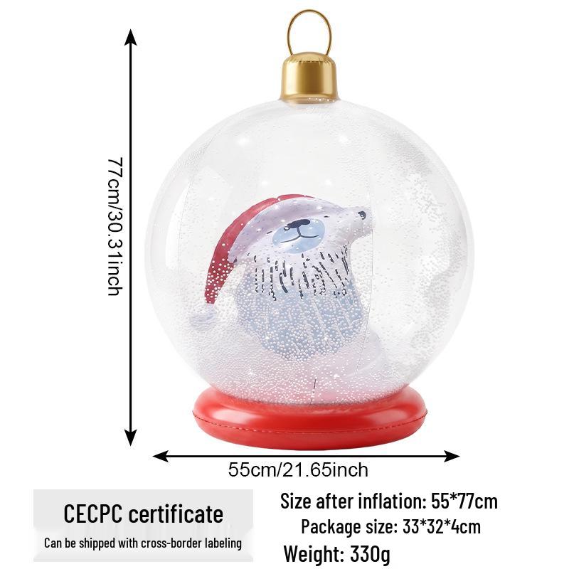 Cross-Border Christmas Courtyard Decoration: PVC Lantern & Inflatable Christmas Ball Set