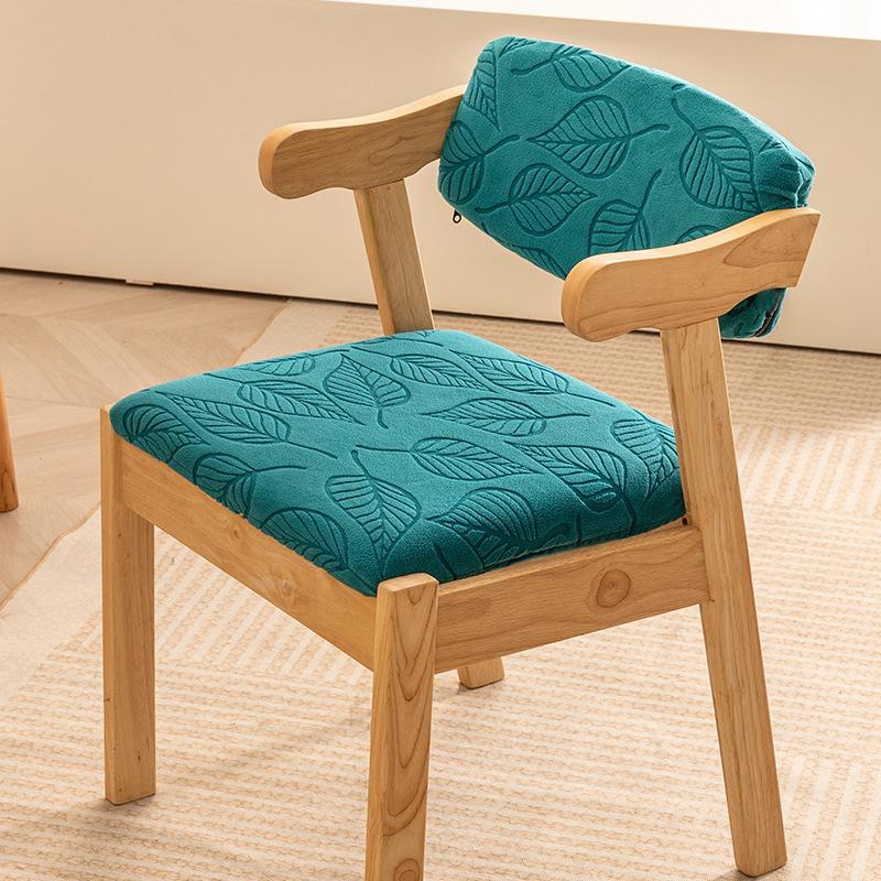 

Elastic Universal Dining Chair Seat Back Cover Set Jacquard Anti-dirty Stool Slipcover Hotel Restaurant Home Wooden Chair Cover
