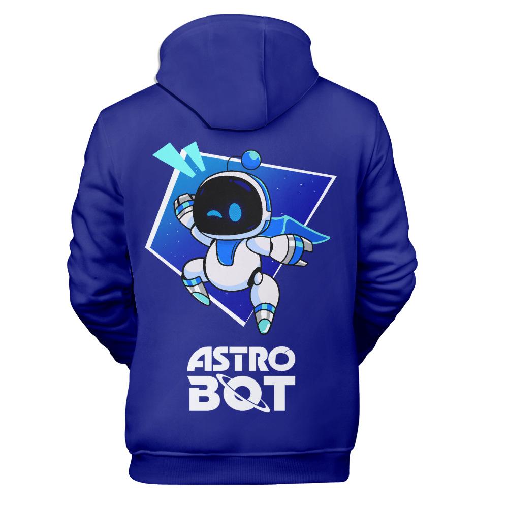 Fashion Astro Bot Print Clothes Streetwear Women Men Hoodies Sweatshirt Hooded Long Sleeve Pullover Tops