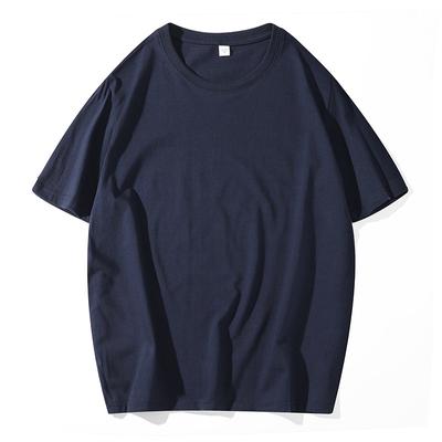 Summer Men's T-shirt Pure Cotton Solid Color Casual Round Neck Top Breathable Loose Thin T-shirt Short Sleeve Couple Summer