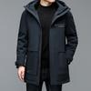 Чоловічий пуховик з капюшоном Winter Milk Silk Fabric White Guase Down, новий потовщений пуховик середньої довжини середнього віку